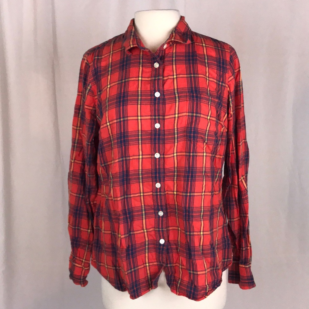 J. Crew Red Plaid Shirt